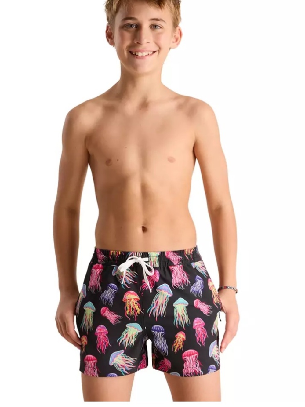 Kids Chubbies Swim Trunk, Don’t Be Jellies Print - Black size medium